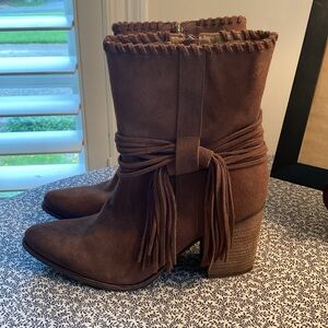 Chocolat Blu Brown Heeled Boots Versatile Style